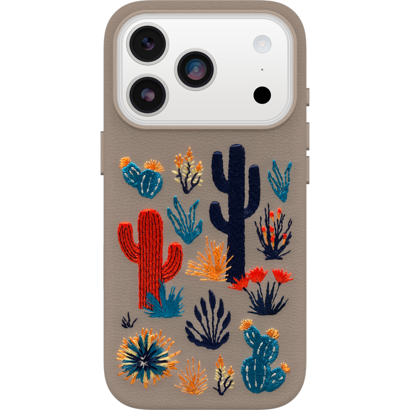 product image 1 - iPhone 17 Pro Hülle Symmetry Series Cactus Leather Embroidery