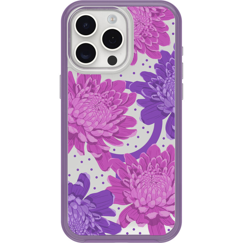 product image 2 - iPhone 15 Pro Max Skal Symmetry Series Clear för MagSafe Fluttering Flora