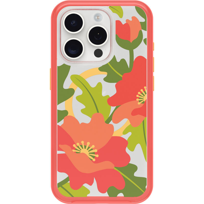product image 2 - iPhone 15 Pro Skal Symmetry Series Clear för MagSafe Fluttering Flora