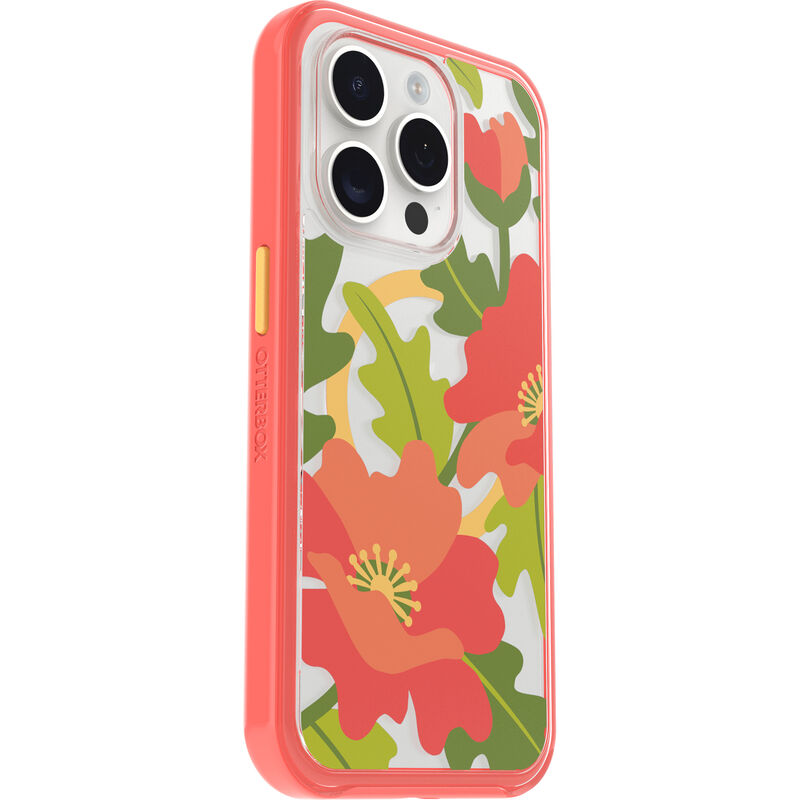 product image 3 - iPhone 15 Pro Skal Symmetry Series Clear för MagSafe Fluttering Flora