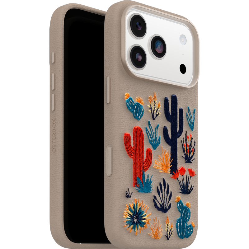 product image 5 - iPhone 17 Pro Hülle Symmetry Series Cactus Leather Embroidery