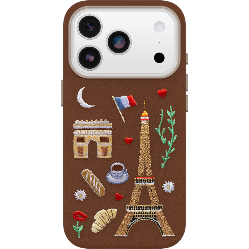 product image 1 - iPhone 17 Pro Hülle Symmetry Series Cactus Leather Embroidery