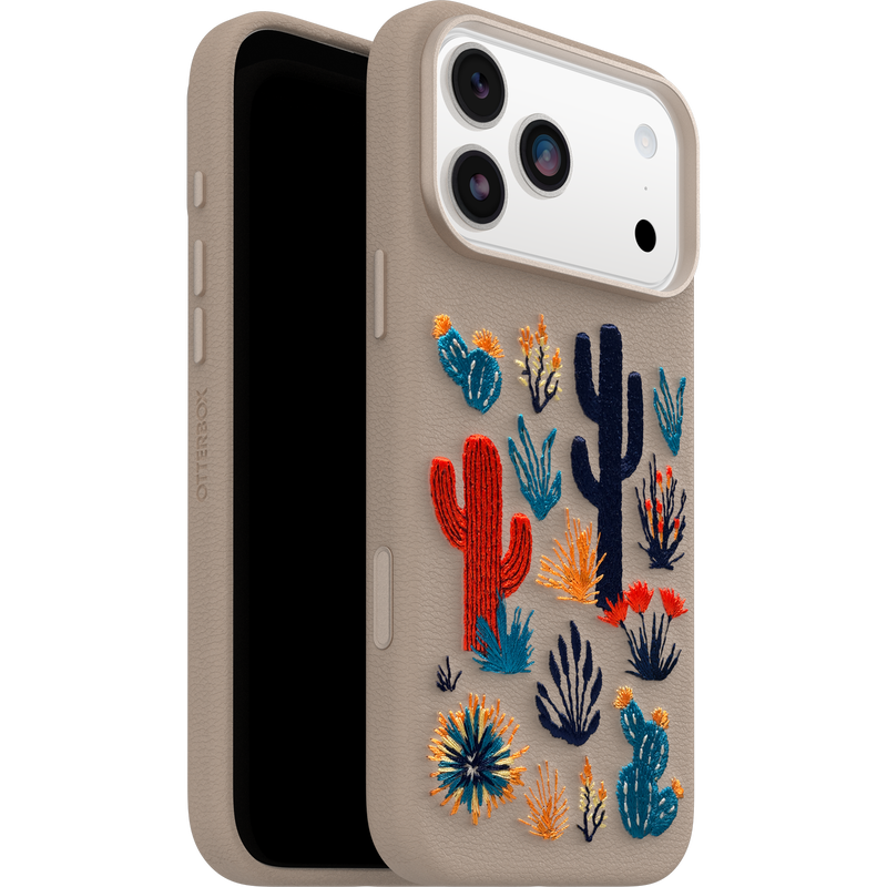product image 5 - iPhone 17 Pro Max Case Symmetry Series Cactus Leather Embroidery