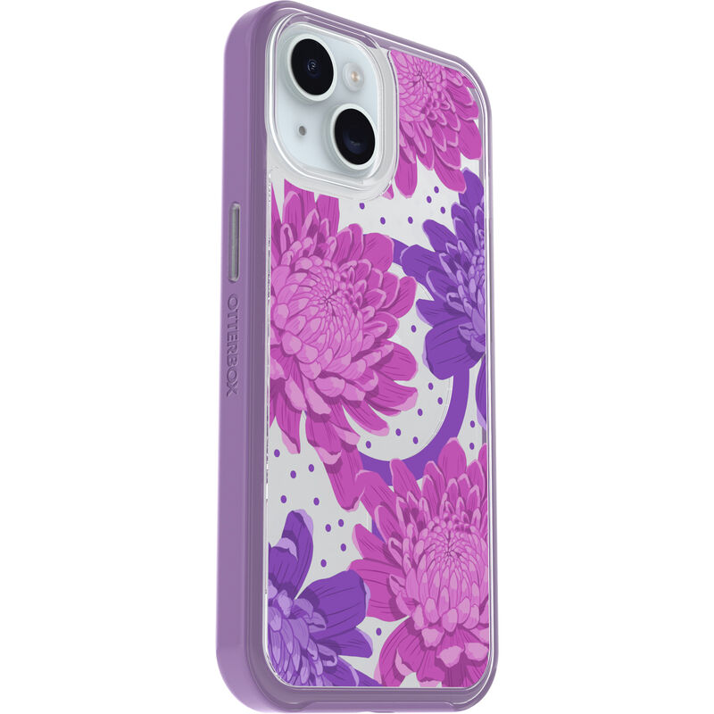 product image 3 - iPhone 13, iPhone 14 and iPhone 15 Case Symmetry Series Clear for MagSafe Fluttering Flora