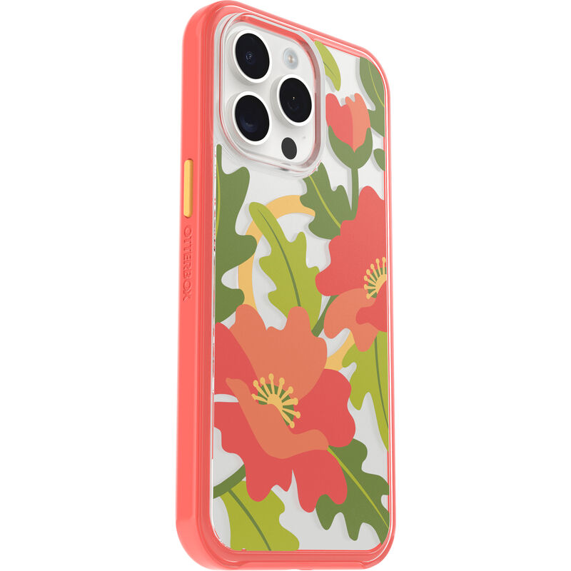 product image 3 - iPhone 15 Pro Max Skal Symmetry Series Clear för MagSafe Fluttering Flora