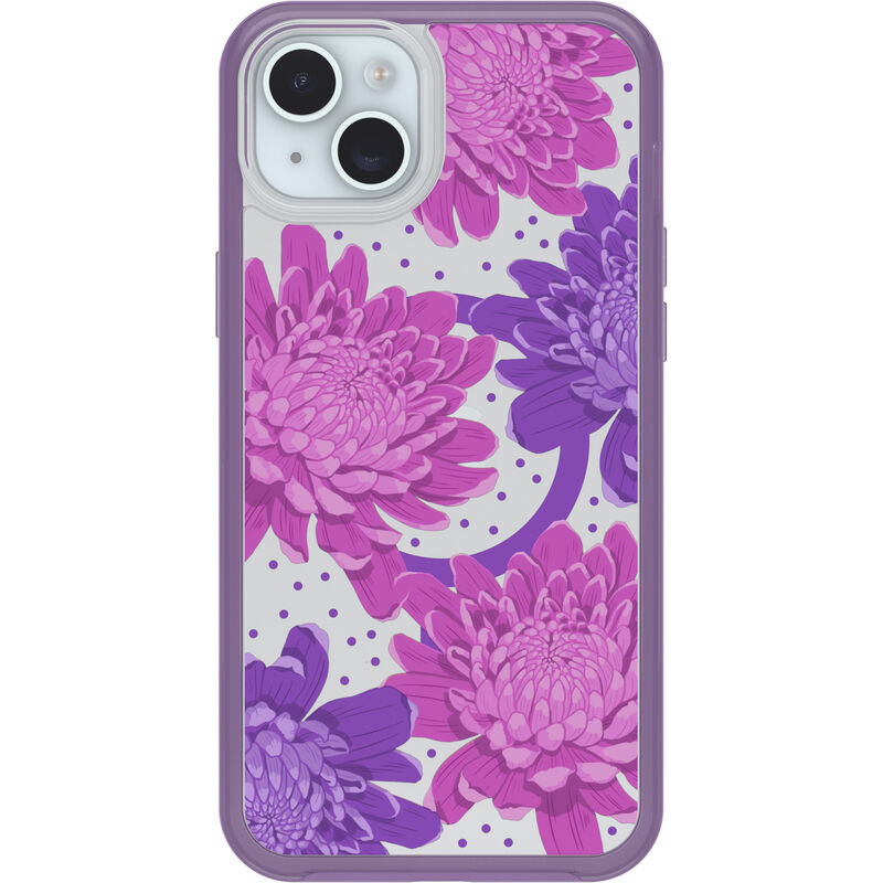 product image 2 - iPhone 14 Plus and iPhone 15 Plus Case Symmetry Series Clear for MagSafe Fluttering Flora