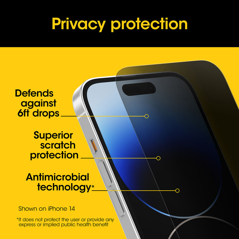 product image 4 - iPhone 15 Pro Screen Protector Premium Pro Glass Privacy Guard